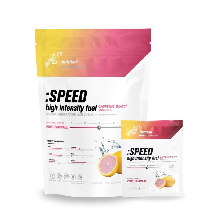 Infinit Nutrition :SPEED Caffeine Boost Energy Drink Mix: Pink Lemonade 22 Serving