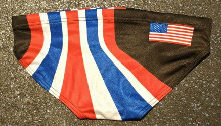 TURBO Men's Water Polo Swimsuit USA Stripes