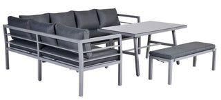 GARDEN IMPRESSIONS Lounge Blakes 4tlg. arctic grey/reflex black