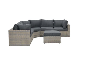 Garden Impressions Geflecht-Lounge Menorca 4tlg. vintage willow/royal black