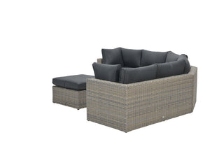 Garden Impressions Geflecht-Lounge Menorca 4tlg. vintage willow/royal black