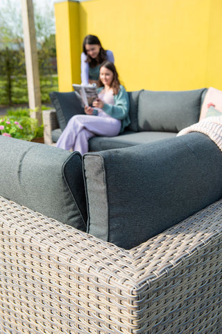 Garden Impressions Geflecht-Lounge Menorca 4tlg. vintage willow/royal black