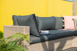 Garden Impressions Geflecht-Lounge Menorca 4tlg. vintage willow/royal black