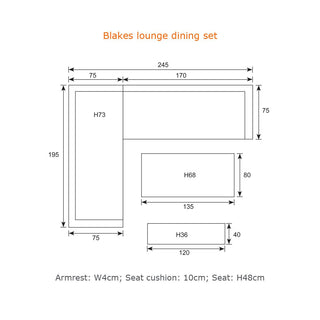 GARDEN IMPRESSIONS Lounge Blakes black
