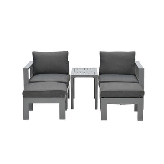 GARDEN IMPRESSIONS Balkonset Bolsena 5tlg. grey/black