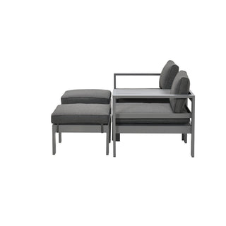 GARDEN IMPRESSIONS Balkonset Bolsena 5tlg. grey/black