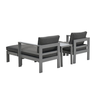 GARDEN IMPRESSIONS Balkonset Bolsena 5tlg. grey/black
