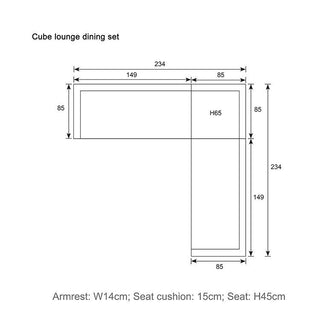 GARDEN IMPRESSIONS Cube Dining Lounge carbon black