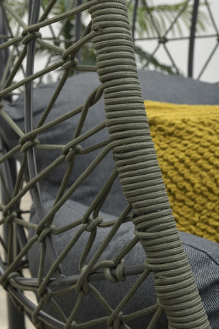 Garden Impressions Hängekorb Panama Rope moosgrün/reflex black