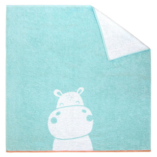 Dyckhoff Kinderbadetuch Hippo 100x100cm Mint