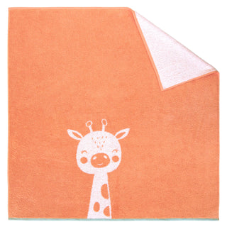 Dyckhoff Kinderbadetuch Giraffe 100x100cm Koralle