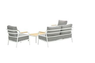 GARDEN IMPRESSIONS Loungeset Etna 4tlg. weiß/grau