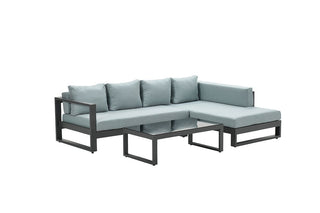 Garden Impressions Alu Lounge Esmee 3tlg. links carbon black/mint grey