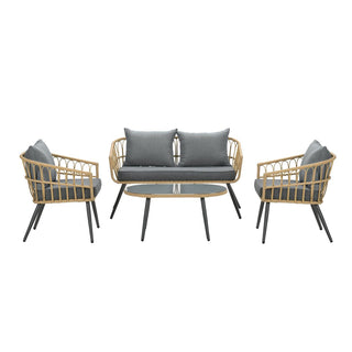 GARDEN IMPRESSIONS Geflecht Lounge Franklin black