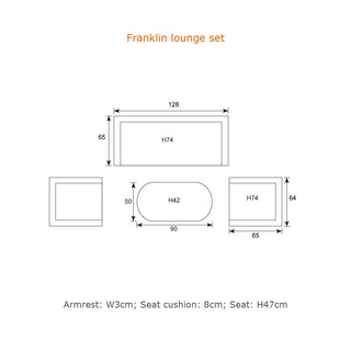 GARDEN IMPRESSIONS Geflecht Lounge Franklin black