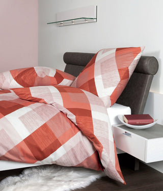 Janine Bettwäsche Mako-Satin moments koralle 98067/01
