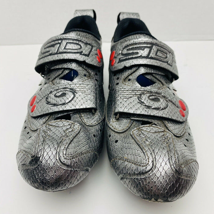 Sidi Men's T2 Carbon Mamba Triathlon Shoes - Size 42.5, Silver Snake