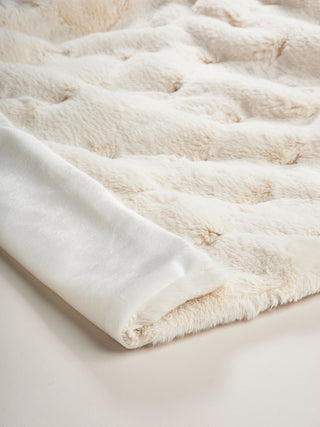 Starhome Webpelz-Decke Rhombus 150x200cm Creme