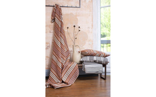 Fussenegger Decke Nova Streifen 145x220cm terracotta+