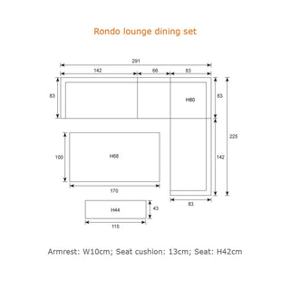 GARDEN IMPRESSIONS Lounge Rondo black/grey