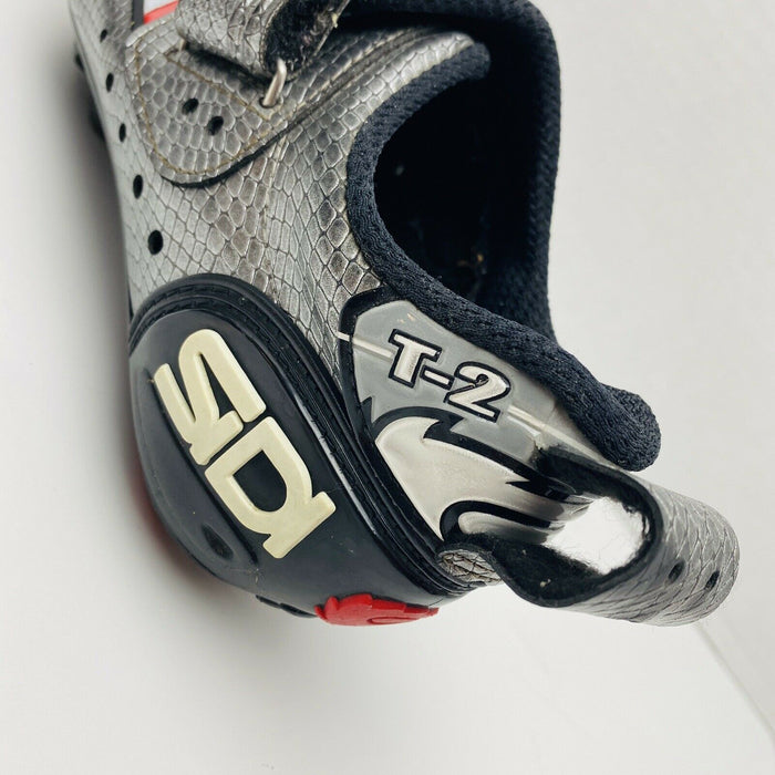 Sidi Men's T2 Carbon Mamba Triathlon Shoes - Size 42.5, Silver Snake