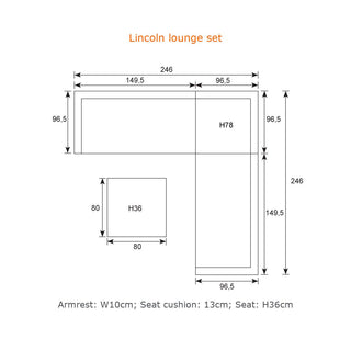 GARDEN IMPRESSIONS Lounge Lincoln white/black
