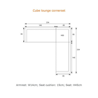 GARDEN IMPRESSIONS Cube Dining Lounge black/teak
