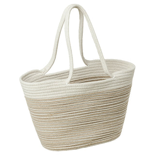 Zeo Living Einkaufstasche weiß/beige