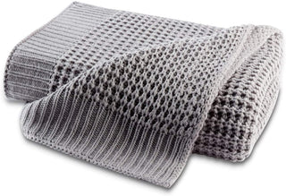 Biederlack Plaid Knit Acryl 130x170cm grau