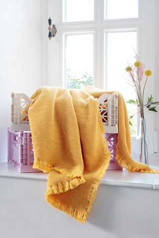 Biederlack Baumwoll-Plaid Waffle 130x180cm