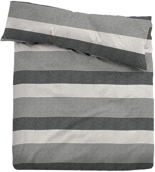 Tom Tailor Bettwäsche Flanell Streifen schwarz