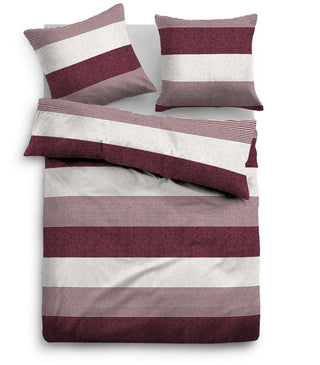 Tom Tailor Bettwäsche Flanell Streifen bordeaux