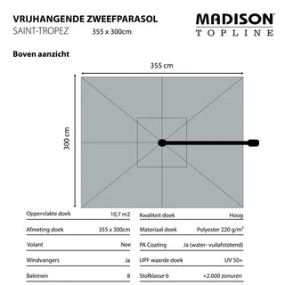 Madison Ampelschirm St. Tropez 355x300cm