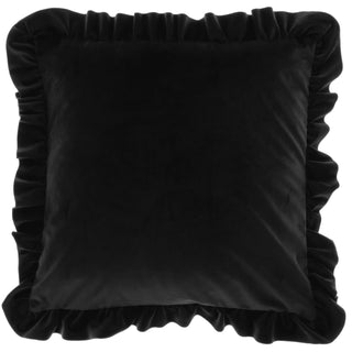 Unique Living Kissen Bella 45x45cm schwarz Rüschen