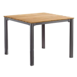Sieger Gartentisch Teak 95x95cm eisengrau