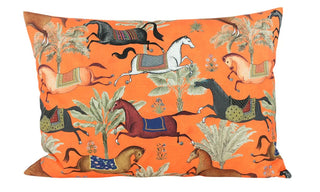 Steen Design Kissenhülle Alhambra 50x70cm mit Keder Pferdemotiv