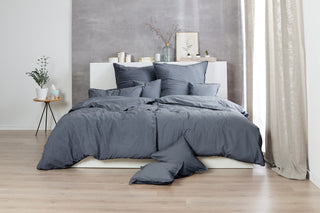 Zeo Living Bettwäsche Stonewashed mehrfarbig