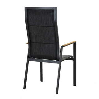 ZEO LIVING Chelsea Stapelstuhl Alu gepaddet anthr.
