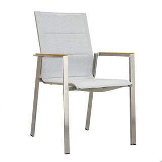 ZEO LIVING Chelsea Stapelstuhl Edelstahl gentle grey