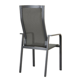 ZEO LIVING Stapelsessel DL77 hoch runde Lehne anth/graphit