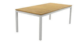 ZEO LIVING Tisch Soho 200/280cmx100cm Alu/Teak