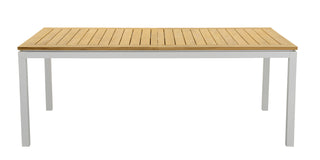 ZEO LIVING Tisch Soho 200/280cmx100cm Alu/Teak