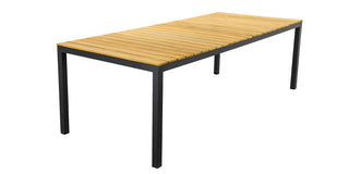 ZEO LIVING Tisch Birmingham 240x100cm Alu/Teak