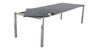 Solpuri Auszugstisch Classic 220/280x100cm Edelstahl/HPL 3-D volcano anth.