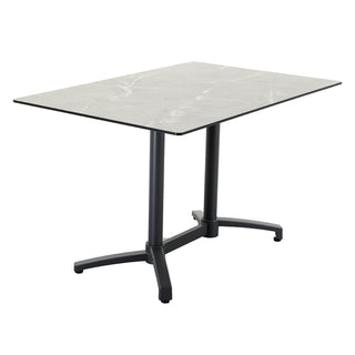 ZEO LIVING Gastrotisch klappbar HPL/Aluminium granit hell