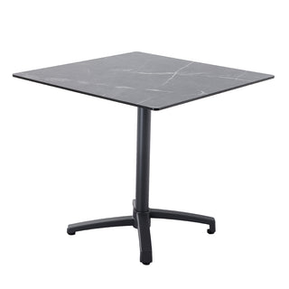 ZEO LIVING Gastrotisch klappbar HPL/Aluminium granit dunkel