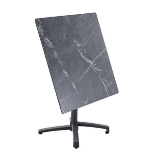 ZEO LIVING Gastrotisch klappbar HPL/Aluminium granit dunkel