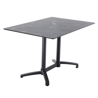 ZEO LIVING Gastrotisch klappbar HPL/Aluminium granit dunkel