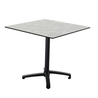 ZEO LIVING Gastrotisch klappbar HPL/Aluminium granit hell