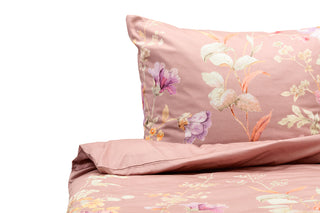 Kleidermann Bettwäsche Mako-Satin Blumen rosa